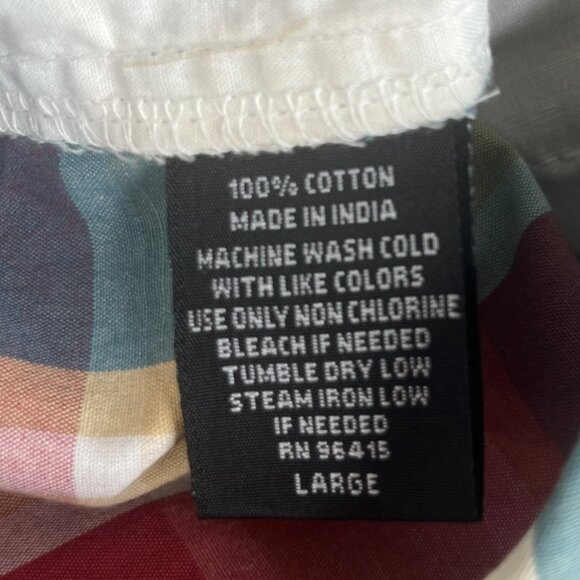 Artistry In Motion Pull On Shorts Womens Size Large Plaid Tie Pockets New - Picture 8 of 8